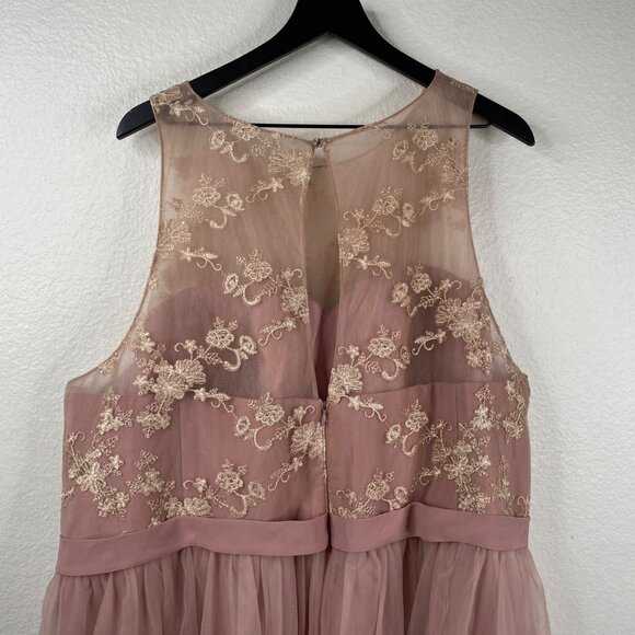 Azazie Dress Bridesmaid Mother Of The Bride Sleeveless Dusty Rose Sz A30 NWT - Picture 12 of 16